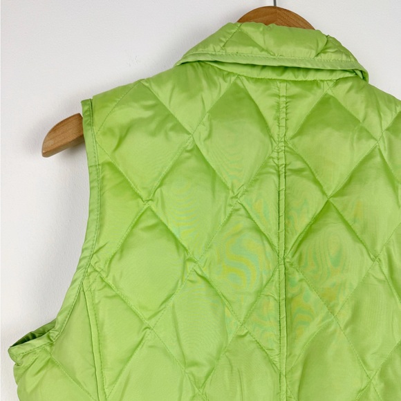 Talbots Lime Green Quilted Puffer Vest - Picture 8 of 8